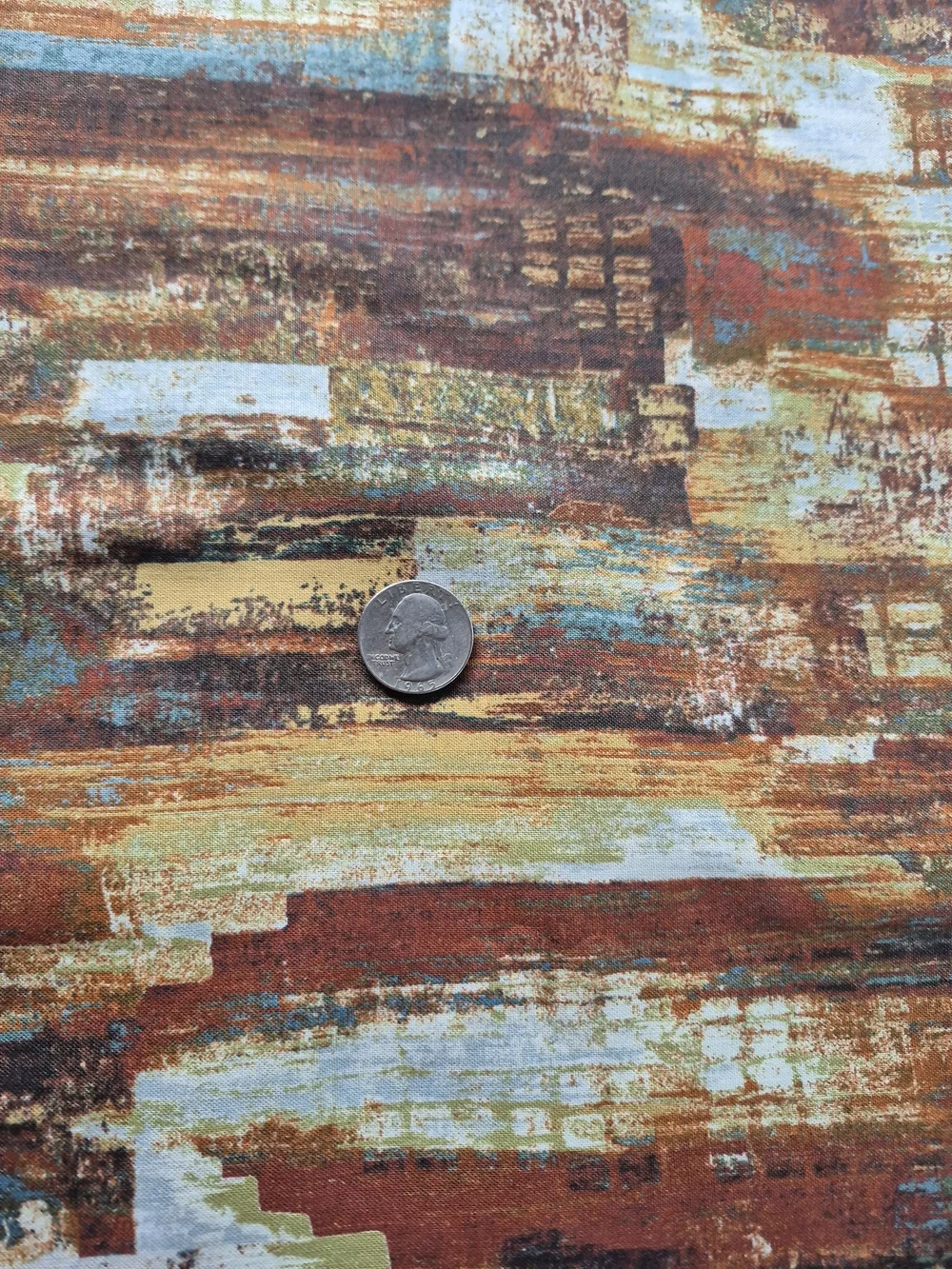 Urban Reflections Brown Abstract Cotton Fabric 2 Yards Northcott Quilting Sewing